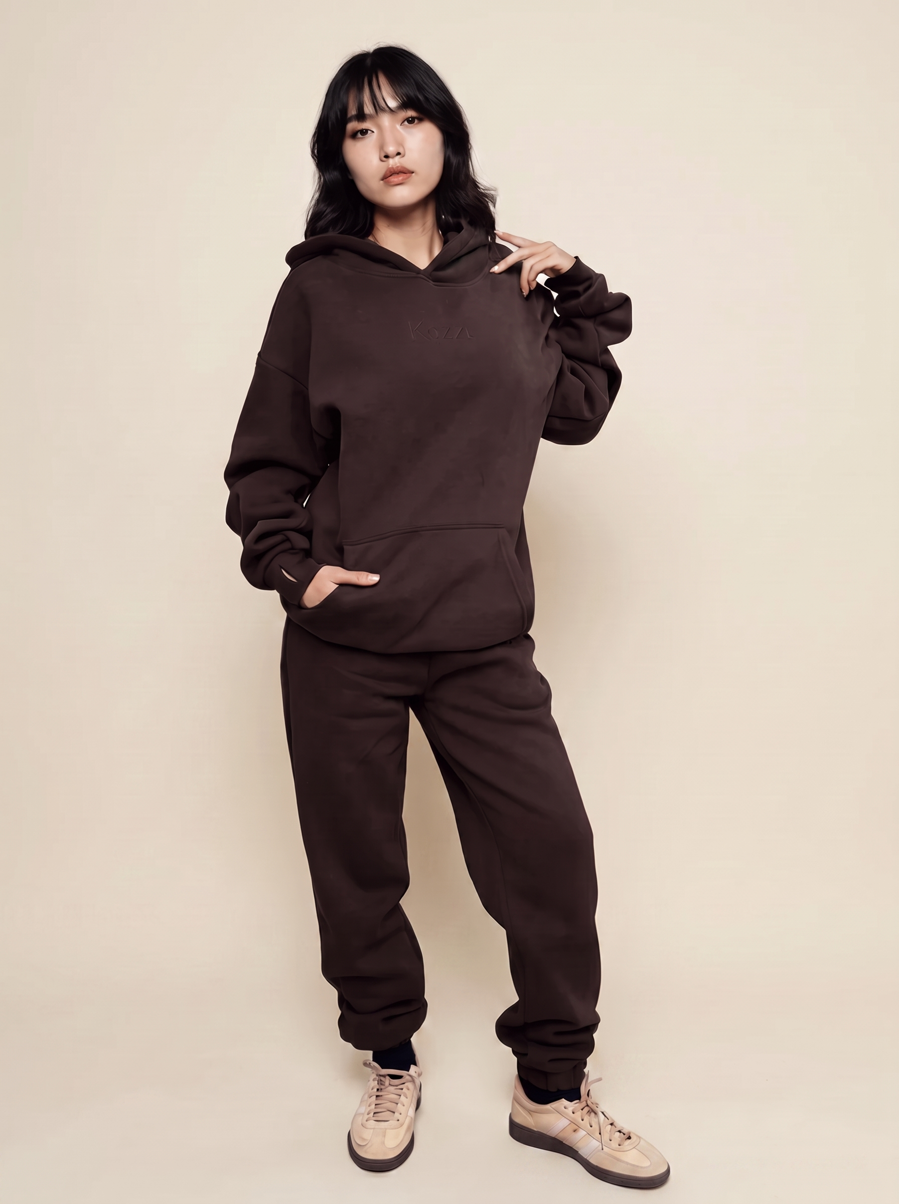 [size: Yuni is 160cm and wears size XS] #color/chocolate